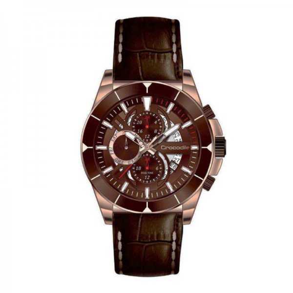 Crocodile CM-020D24F Rosegold Brown